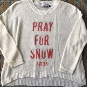 THE LAUNDRY ROOM women's sweater "Pray for snow"